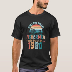 Mensen Finest Vissers Worden Geboren In 1980 Viss T-shirt
