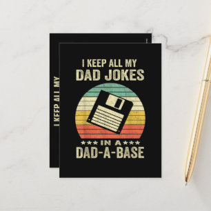 Mensen Funny vader grappen in dad-a-Base Feestdagenkaart