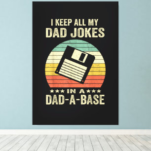 Mensen Funny vader grappen in vader-a-Base Canvas Afdruk