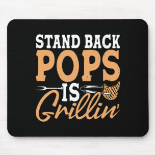 Mensen gaan achteruit papa is aan het grillen bbq muismat