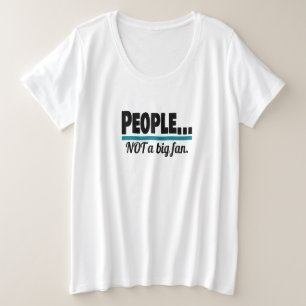 Mensen geen grote fan van Introvert Joke Grote Maat T-shirt