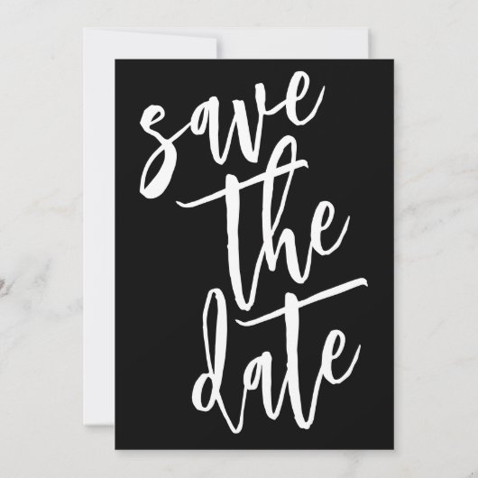 Mensen Getrouwd Kat Mam Pap Hand getrokken Save The Date (Achterkant)