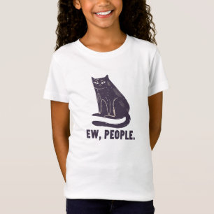 Mensen Grappige Humor Introvert Meowy Black Cat T-shirt