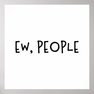 Mensen grappige Humor Introvert Poster