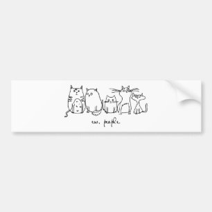 Mensen Grappige Meowy Kattenliefhebbers Bumpersticker