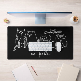 Mensen Grappige Meowy Kattenliefhebbers Bureaumat