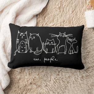 Mensen Grappige Meowy Kattenliefhebbers Kussen