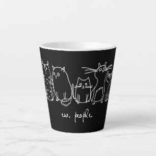 Mensen Grappige Meowy Kattenliefhebbers Latte Mok