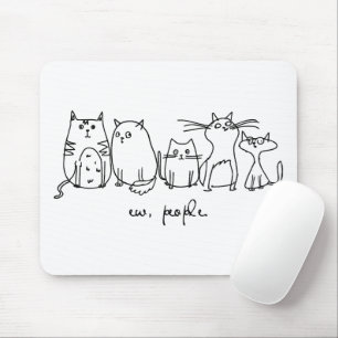 Mensen Grappige Meowy Kattenliefhebbers Muismat