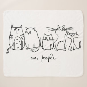 Mensen Grappige Meowy Kattenliefhebbers Sherpa Deken