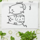 Mensen Grappige Meowy Kattenliefhebbers Theedoek (Gevouwen)