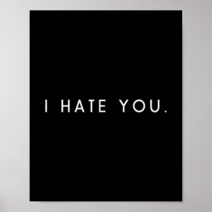 Mensen haten - minimalistische grappige hater geze poster