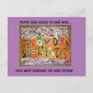 Mensen hebben nu toegang nodig, Briefkaart