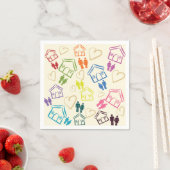 Mensen houden van huizen Napkins Servet (Insitu)