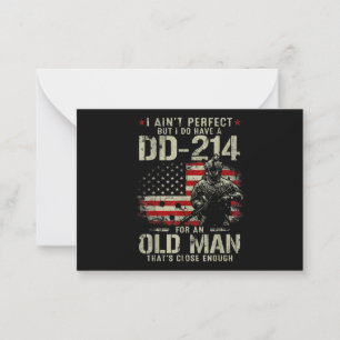 Mensen ik ben niet perfect ik heb een DD-214 Veter Notitiekaartje