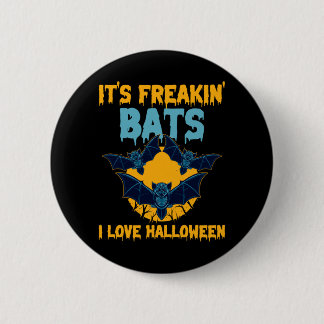 Mensen In Vleermuizen Liefhebben Halloween Volle M Ronde Button 5,7 Cm