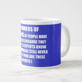 Mensen keuze levensstijl gedichten extra grote beker (Voorkant rechts)