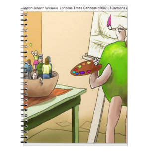 Mensen leven nog steeds grappige Cartoon Notitieboek