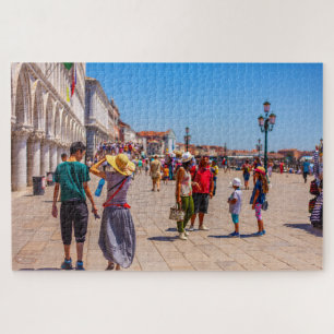 Mensen lopen in Venetië, Italië Legpuzzel