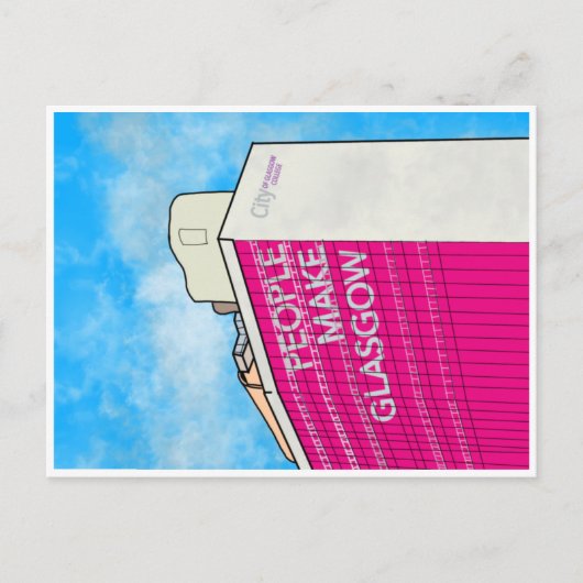 Mensen maken Glasgow briefkaart (Voorkant)