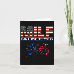 Mensen man ik hou van vuurwerk grappig Amerikaans  Kaart