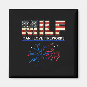 Mensen man ik hou van vuurwerk grappig Amerikaans  Magneet