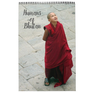 mensen met bhutan - fotografie kalender