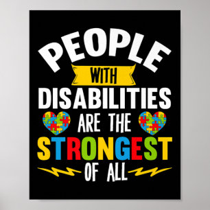 Mensen met een handicap zijn het sterkste autisme poster