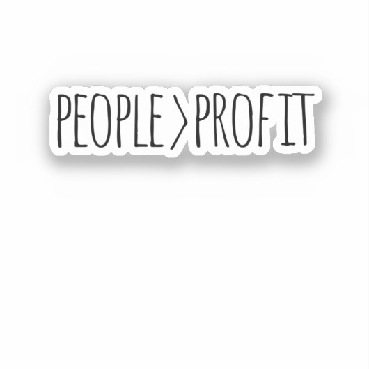 Mensen met winstoogmerk sticker (Voorkant)