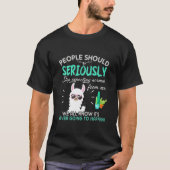 Mensen moeten serieus stoppen met grappige Llama t T-shirt (Voorkant)
