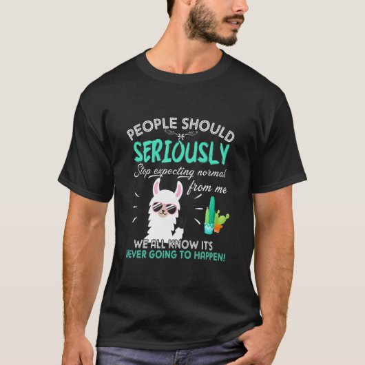 Mensen moeten serieus stoppen met grappige Llama t T-shirt (Voorkant)