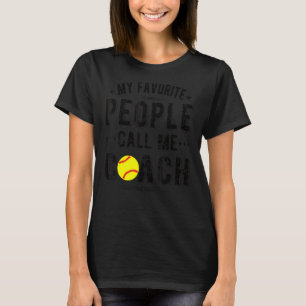 Mensen noemen me Softball Coach Softball Coaching T-shirt
