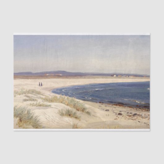 Mensen op een strand van Amaldus Nielsen Tissuepapier (Voorkant)