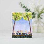 Mensen op Franse riviera, Frankrijk Briefkaart (Staand voorkant)