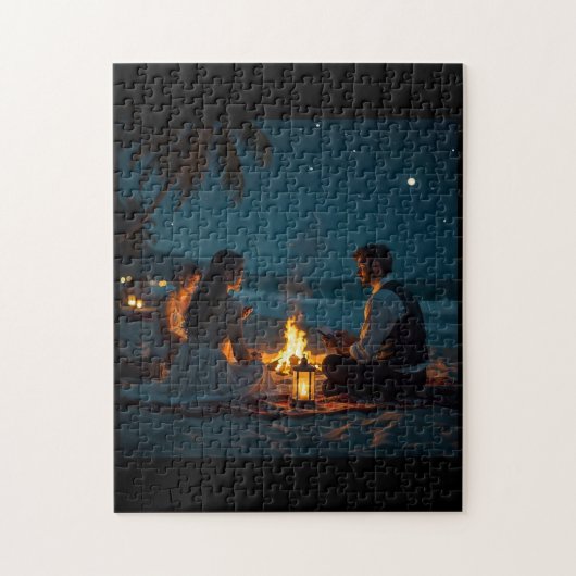 Mensen op het Strand Legpuzzel (Verticaal)