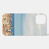 Mensen op het strand op bruin zand Case-Mate iPhone case (Achterkant (horizontaal))