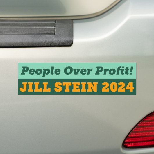 Mensen Over Winst Jill Stein 2024 Bumpersticker (Op auto)