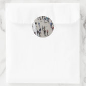 Mensen Ronde Sticker (Tas)