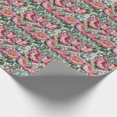 mensen roos aangepaste naam cadeaupapier (Hoek)