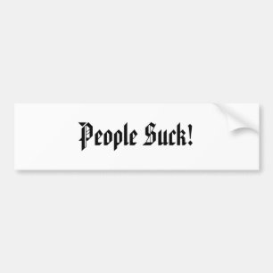 Mensen slokken. Bumpersticker