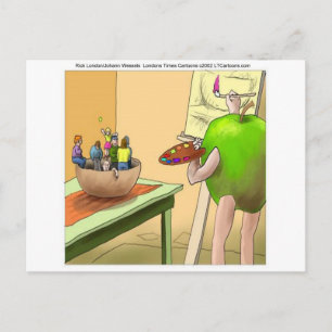 Mensen Stilleven Grappige Cartoon Briefkaart
