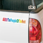 Mensen van de wereld bumpersticker (Op Truck)