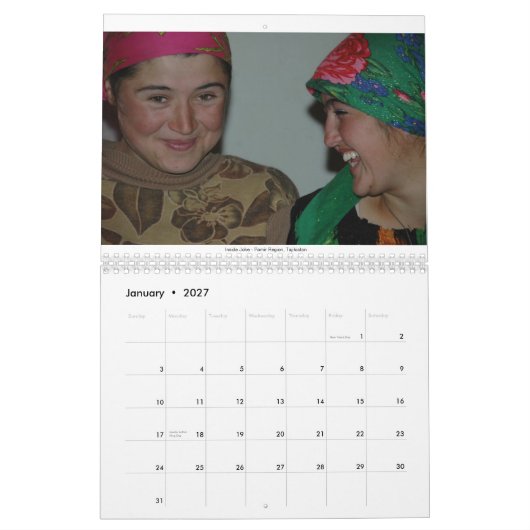 Mensen van de wereld kalender (Jan 2027)