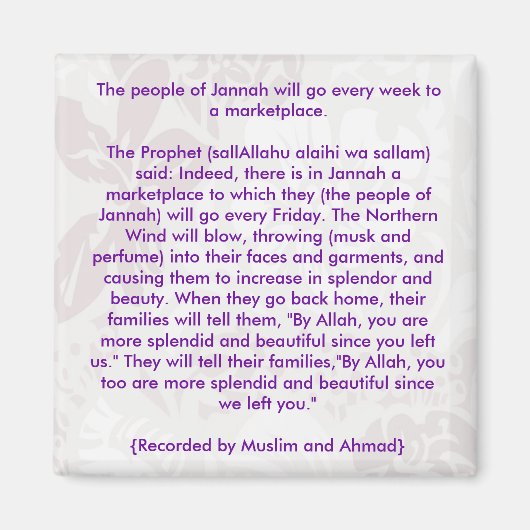 Mensen van Jannah - Islamitische Koelkast Magneet (Voorkant)