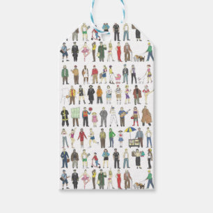 Mensen van NYC New York City Waterverf Gift Label Cadeaulabel