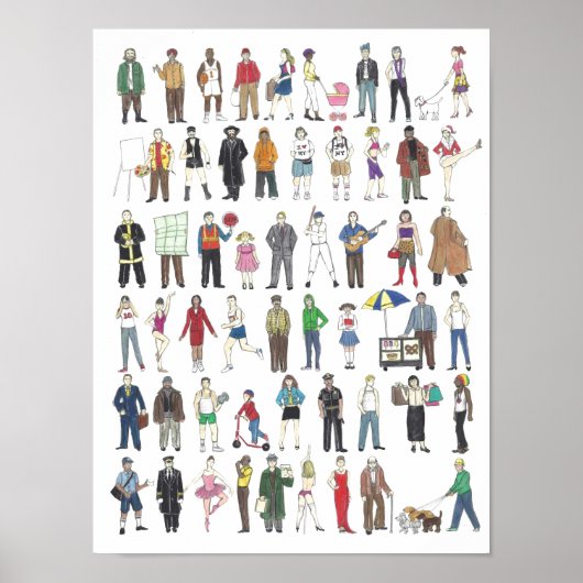Mensen van NYC New Yorkers City Poster (Voorkant)