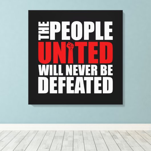 MENSEN VERENIGD CANVAS AFDRUK (Insitu (Houten vloer))