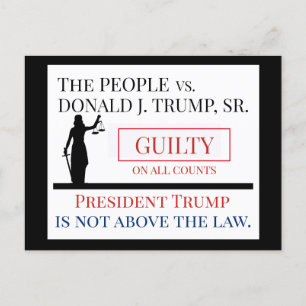 Mensen versus Trump schuldig vonnis Briefkaart