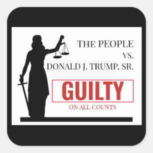 Mensen versus Trump schuldig vonnis Vierkante Sticker