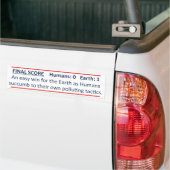 Mensen vs Aarde Bumpersticker (Op Truck)